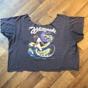 Vintage Whitesnake crop top